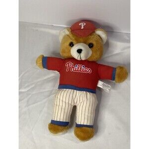 Play-By-Play Phillies Plush Teddy Bear w/ Hat, Shirt, Pants MLB Merchandise
